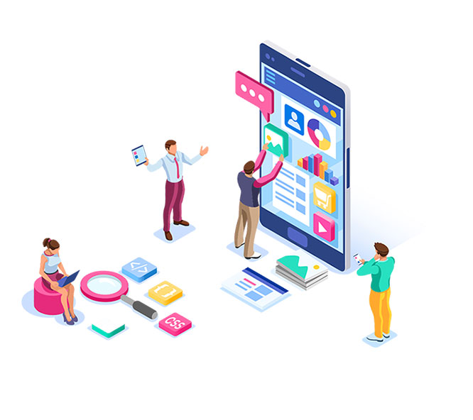 Interfaccia di sito web proprietario sviluppato su misura con design personalizzato